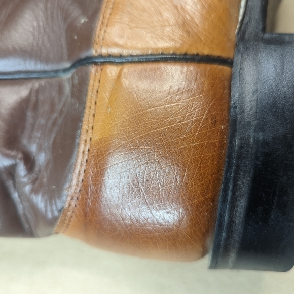 Larry Mahan Cognac Brown Smooth Ostrich Leather Cowboy Boots Men's Sz 8.5B. Grea - Picture 9 of 13